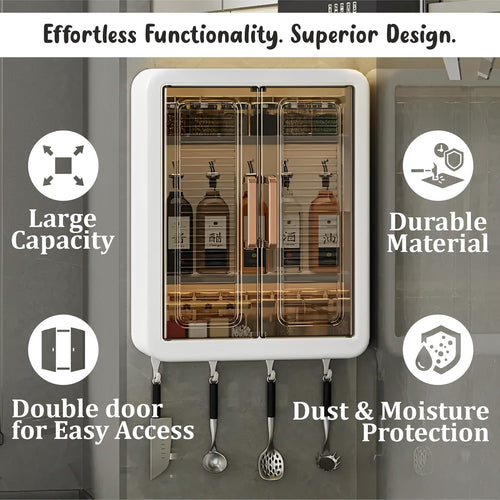 Wall Mounted Bathroom Cabinet Organizer with Doors